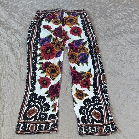 Rachel Zoe Floral Wide Leg Boho Pants - Multicolor - Picture 5 of 10